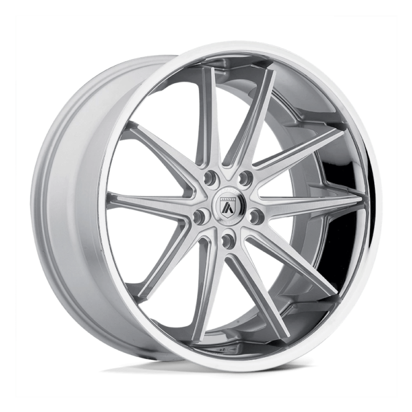 Asanti Black ABL-5 ALTAIR 20X10 XX SILVER MACHINED SS LIP ABL5-20100015SL