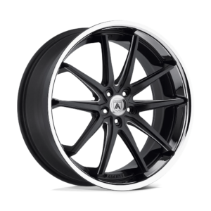 Asanti Black ABL-5 ALTAIR 20X10 38 MATTE BLACK MILLED SS LIP ABL5-20101238BM