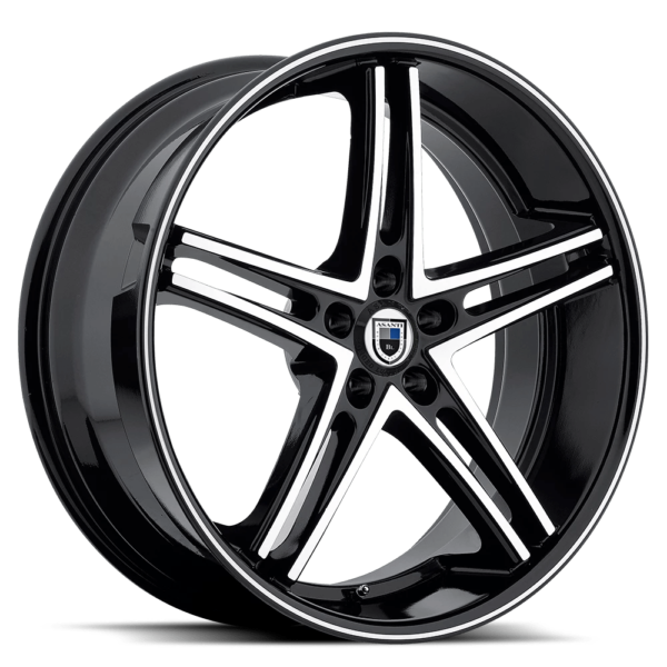 Asanti Black ABL-7 22X10 XX MACHINE FACE WITH BLACK LIP ABL7-22100015MB