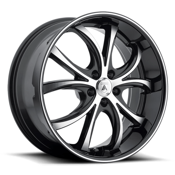 Asanti Black ABL-8 ELEKTRA 20X8.5 38 MACHINED FACE BLACK LIP ABL8-20855238MB