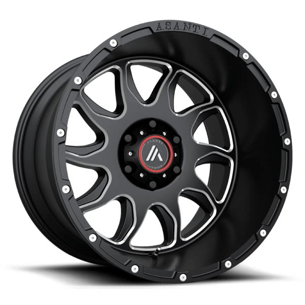 Asanti Off Road AB810 BALLISTIC 20X9 18 GLOSS BLACK MILLED AB810-20908818GM