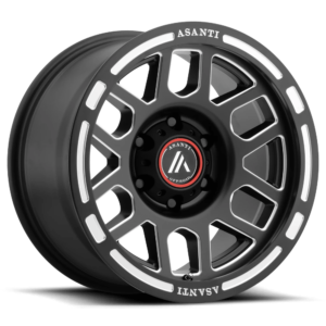 Asanti Off Road AB812 CLAYMORE 17X8 0 SATIN BLACK MILLED AB812-17808700BM