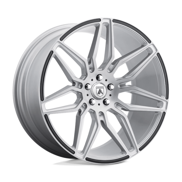 Asanti Black ABL-11 SIRIUS 20X10.5 38 BRUSHED SILVER CARBON FIBER INSERT ABL11-20055238SL