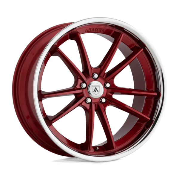 Asanti Black ABL-23 SIGMA 22X9 32 CANDY RED WITH CHROME LIP ABL23-22901232RD