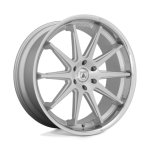 Asanti Black ABL-29 EMPEROR 24X10 30 BRUSHED SILVER WITH CHROME LIP ABL29-24106230SL