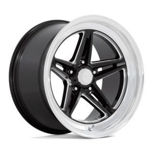 American Racing Vintage VN514 GROOVE 18X8 0 GLOSS BLACK MILLED WITH DIAMOND CUT LIP VN514BE18801200