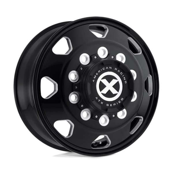 ATX AO401 OCTANE 22.5X8.25 144 SATIN BLACK MILLED - FRONT AO40122510901