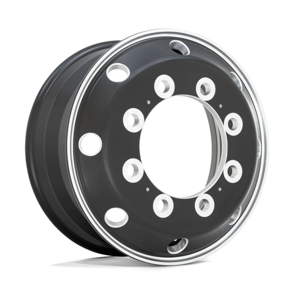 ATX AO404 JOURNEY 22.5X8.25 144 SATIN BLACK WITH POLISHED LIP - FRONT & REAR INNER AO40422510904H