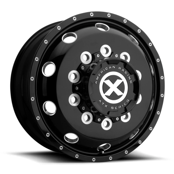 ATX AO405 TREX 22.5X9 152 GLOSS BLACK MILLED - FRONT AO40522910301H