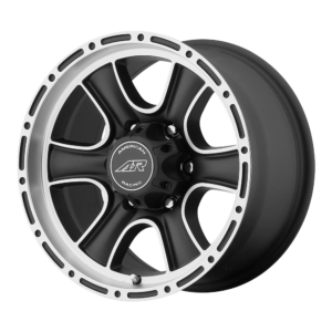 American Racing AR902 16X8 0 SATIN BLACK MACHINED AR90268012700