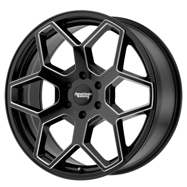 American Racing AR916 20X8.5 15 GLOSS BLACK MILLED AR91628568315