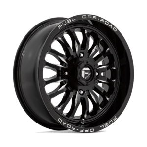Fuel UTV D821 ARC UTV 18X7 13 GLOSS BLACK MILLED D8211870A644