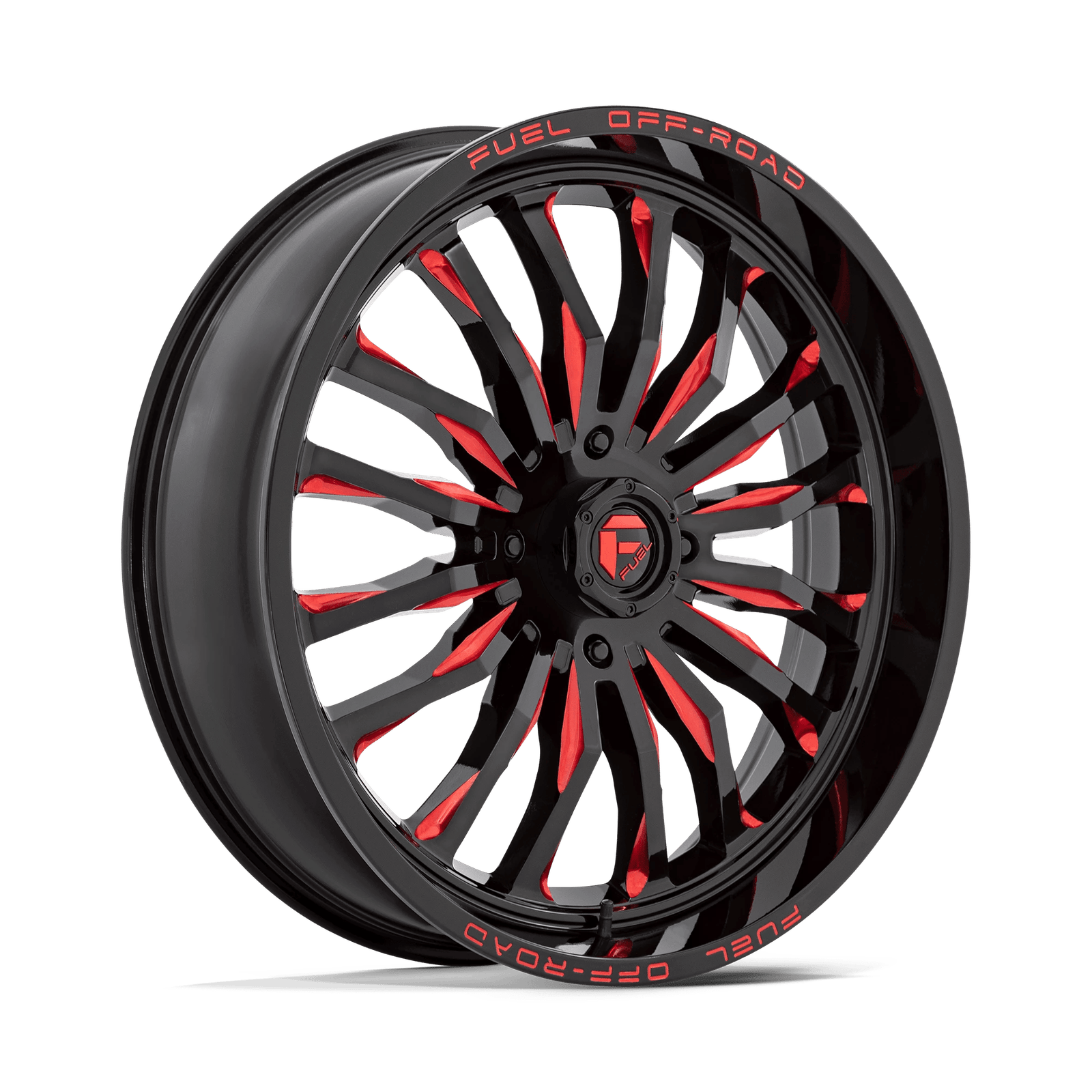 Fuel UTV D822 ARC UTV 24X7 13 GLOSS BLACK MILLED RED D8222470A644