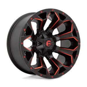 Fuel 1PC D787 ASSAULT 20X9 20 MATTE BLACK RED MILLED D78720908257
