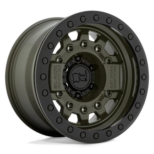 Black Rhino AVENGER BEADLOCK 17X8.5 -32 OLIVE DRAB GREEN W/ BLACK HARDWARE 1785AVG-25127N71