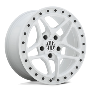 Victor Equipment BERG 18X8 20 GLOSS WHITE WITH BLACK BOLTS 1880BRG205130W71