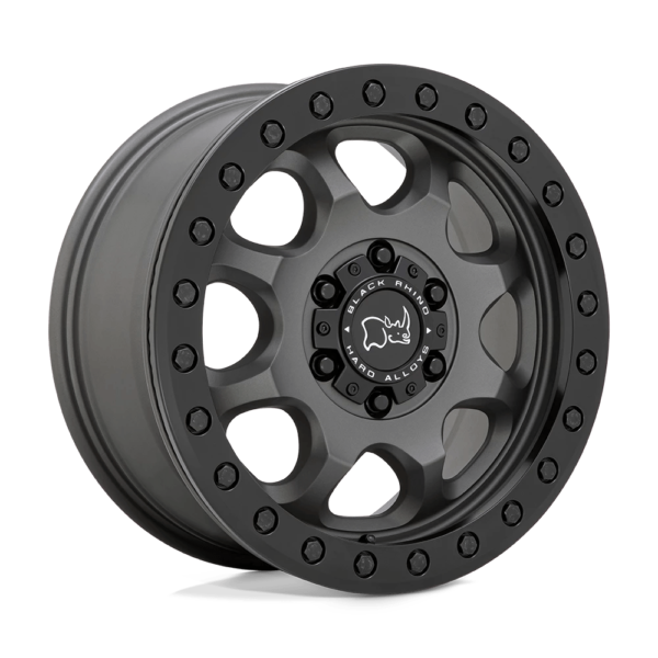 Black Rhino VENTURE BEADLOCK 17X8 38 MATTE GUNMETAL WITH BLACK HARDWARE 1780VTR386130G84