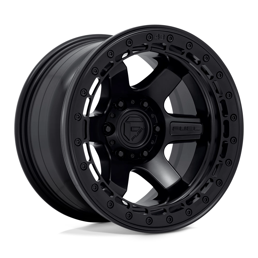 Fuel 1PC D122 BLOCK BEADLOCK 17X9 -15 MATTE BLACK WITH MATTE BLACK RING D12217908445