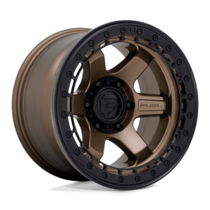 Fuel 1PC D124 BLOCK BEADLOCK 17X8.5 0 MATTE BRONZE WITH MATTE BLACK RING D12417858447