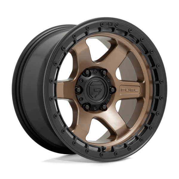 Fuel 1PC D751 BLOCK 17X9 1 MATTE BRONZE WITH BLACK RING D75117908750