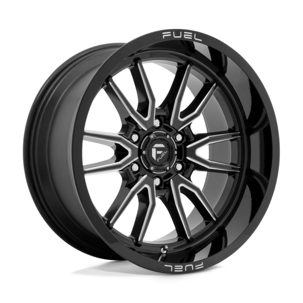 Fuel 1PC D761 CLASH 17X9 -12 GLOSS BLACK MILLED D76117908445