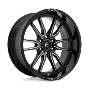 Fuel 1PC D761 CLASH 22X10 -18 GLOSS BLACK MILLED D76122008447
