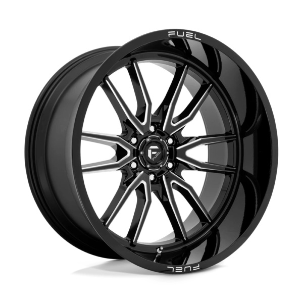 Fuel 1PC D761 CLASH 24X12 -44 GLOSS BLACK MILLED D76124208947