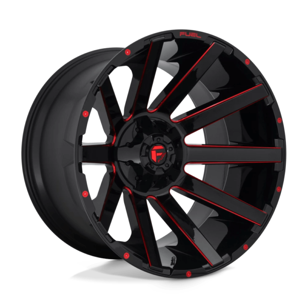 Fuel 1PC D643 CONTRA 24X14 -75 GLOSS BLACK RED TINTED CLEAR D64324401845