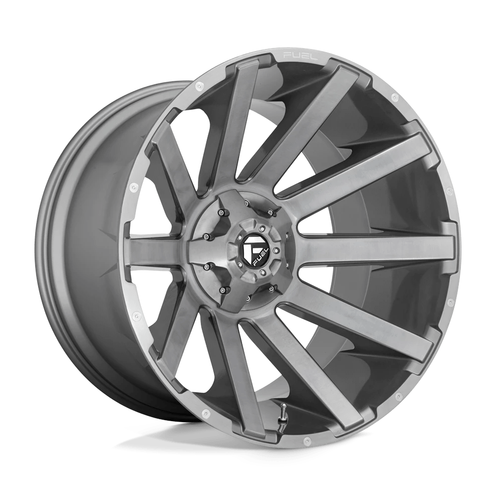 Fuel 1PC D714 CONTRA PLATINUM 24X12 -44 BRUSHED GUN METAL TINTED CLEAR D71424205747