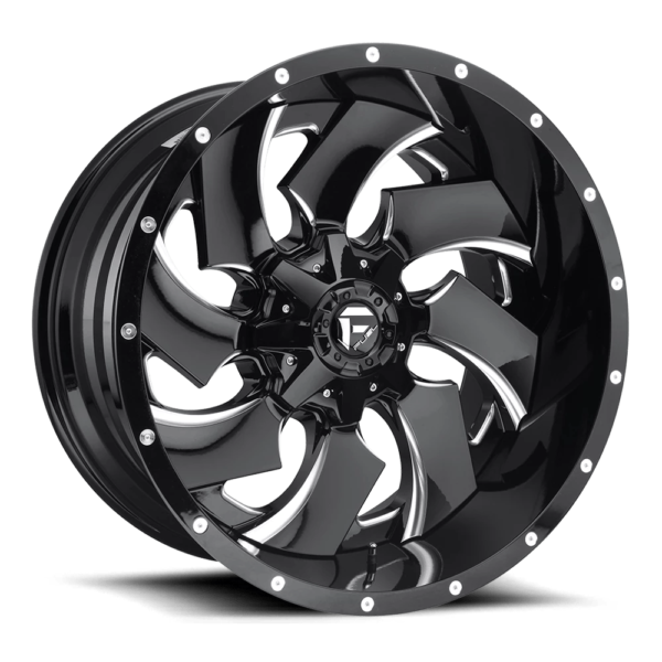 Fuel 2PC D239 CLEAVER 24X12 -44 GLOSS BLACK MILLED D23924201747
