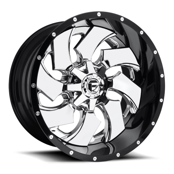 Fuel 2PC D240 CLEAVER 20X10 -19 CHROME PLATED GLOSS BLACK LIP D24020008247