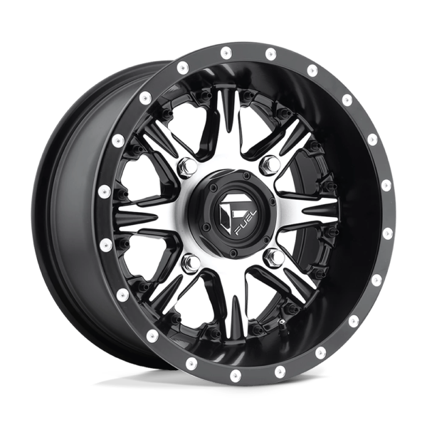 Fuel UTV D541 NUTZ UTV 14X7 13 MATTE BLACK MACHINED D5411470A544