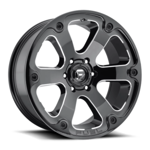 Fuel 1PC D562 BEAST 20X10 -18 GLOSS BLACK MILLED D56220008347