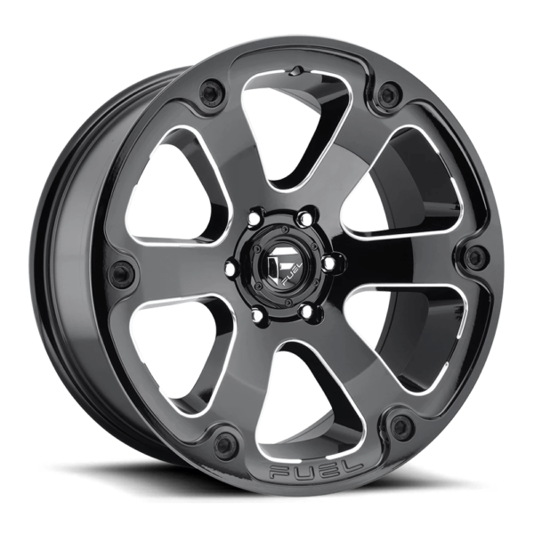 Fuel 1PC D562 BEAST 20X10 -18 GLOSS BLACK MILLED D56220008347