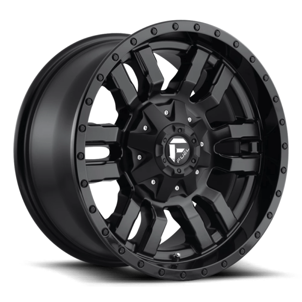 Fuel 1PC D596 SLEDGE 18X9 -12 MATTE BLACK GLOSS BLACK LIP D59618908245