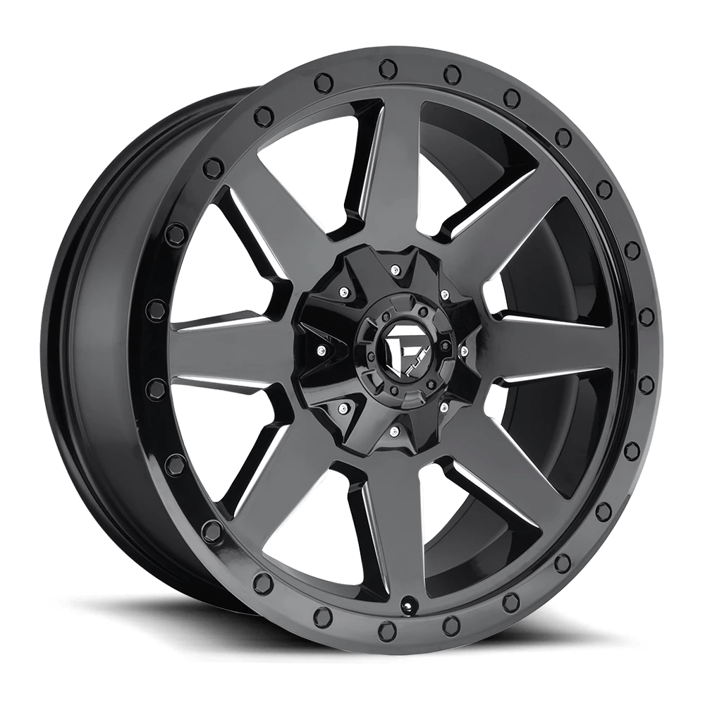 Fuel 1PC D597 WILDCAT 20X10 -18 GLOSS BLACK MILLED D59720007047