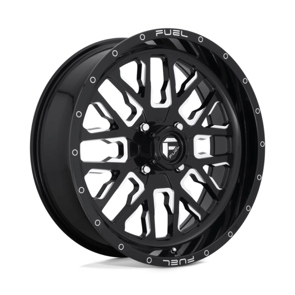 Fuel UTV D611 STROKE 20X7 13 GLOSS BLACK MILLED D6112070A644