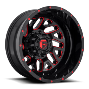 Fuel 1PC D656 TRITON 20X8.25 -201 GLOSS BLACK RED TINTED CLEAR D65620829235