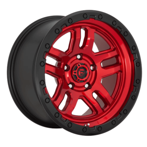 Fuel 1PC D732 AMMO 20X9 1 CANDY RED BLACK BEAD RING D73220908450