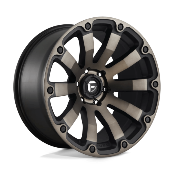 Fuel 1PC D636 DIESEL 20X9 20 MATTE BLACK DOUBLE DARK TINT D63620908357
