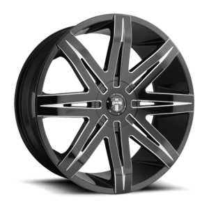 DUB 1PC S227 STACKS 24X9.5 30 GLOSS BLACK MILLED S227249500+30D