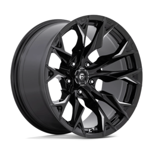 Fuel 1PC D803 FLAME 20X10 -18 GLOSS BLACK MILLED D8032000B447