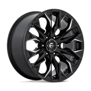 Fuel 1PC D803 FLAME 20X9 20 GLOSS BLACK MILLED D80320908457