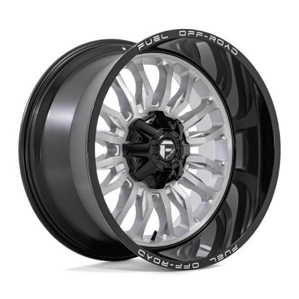 Fuel 1PC D798 ARC 22X12 -44 SILVER BRUSHED FACE WITH MILLED BLACK LIP D79822201747