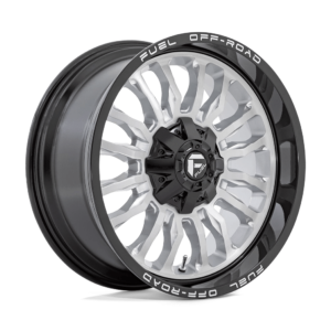 Fuel 1PC D798 ARC 20X9 1 SILVER BRUSHED FACE WITH MILLED BLACK LIP D79820900550