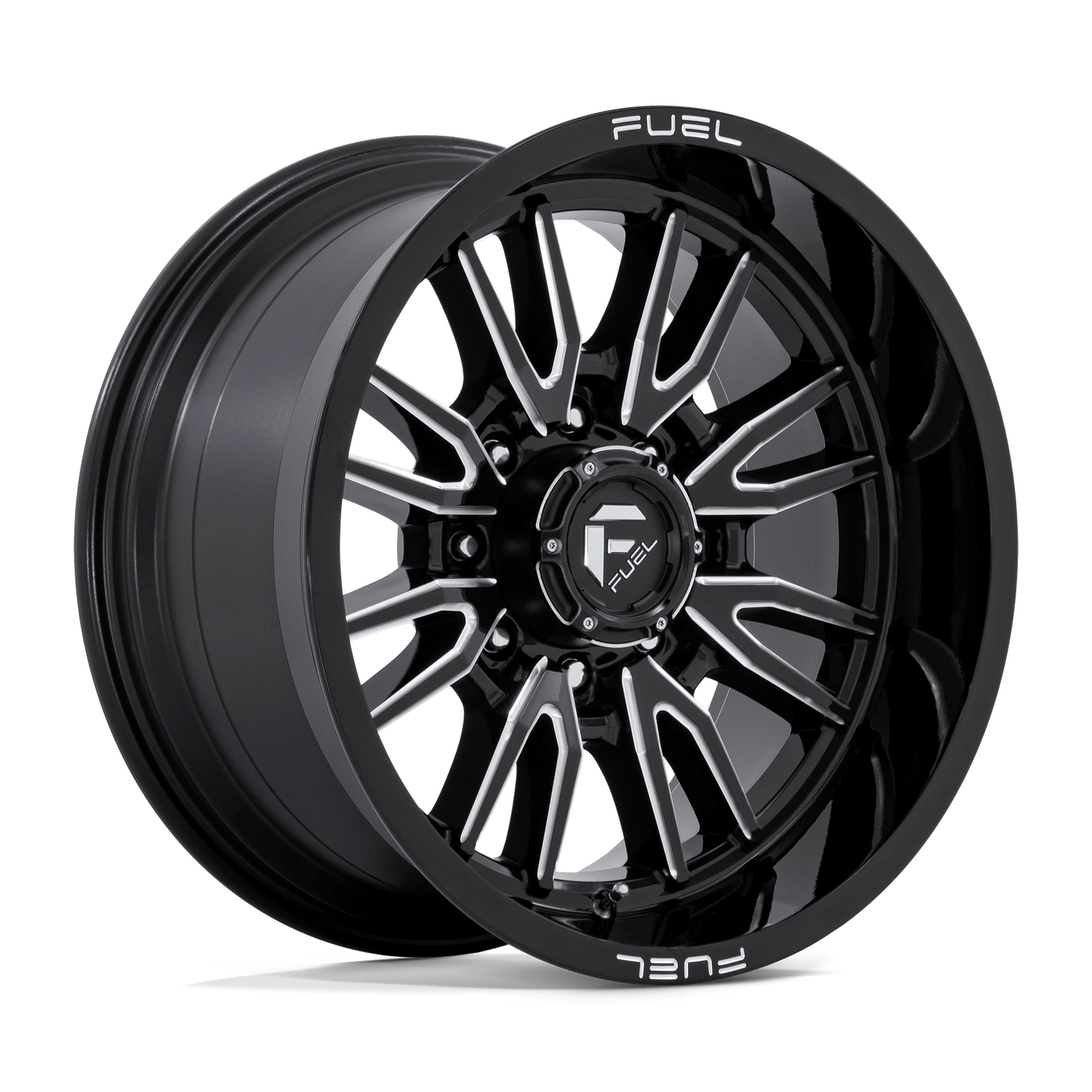 Fuel 1PC D761 CLASH 20X10 -18 GLOSS BLACK MILLED D76120008247