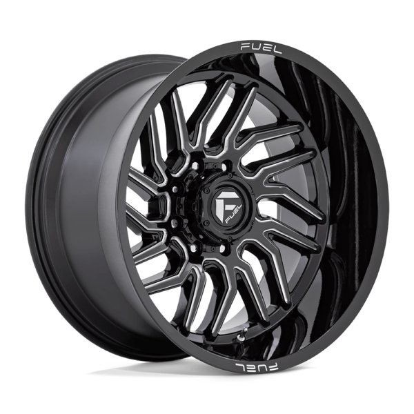 Fuel 1PC D807 HURRICANE 22X12 -44 GLOSS BLACK MILLED D8072220B447