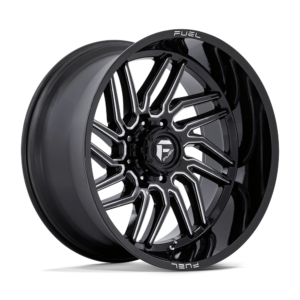 Fuel 1PC D807 HURRICANE 24X12 -44 GLOSS BLACK MILLED D80724201747