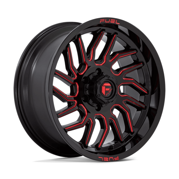 Fuel 1PC D808 HURRICANE 20X9 1 GLOSS BLACK MILLED RED TINT D80820908450