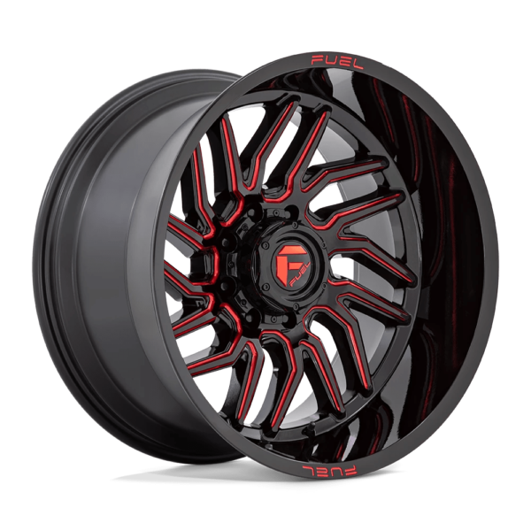 Fuel 1PC D808 HURRICANE 20X9 1 GLOSS BLACK MILLED RED TINT D80820901850